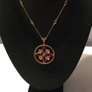 Roberta Chiarella pink rhinestones necklace